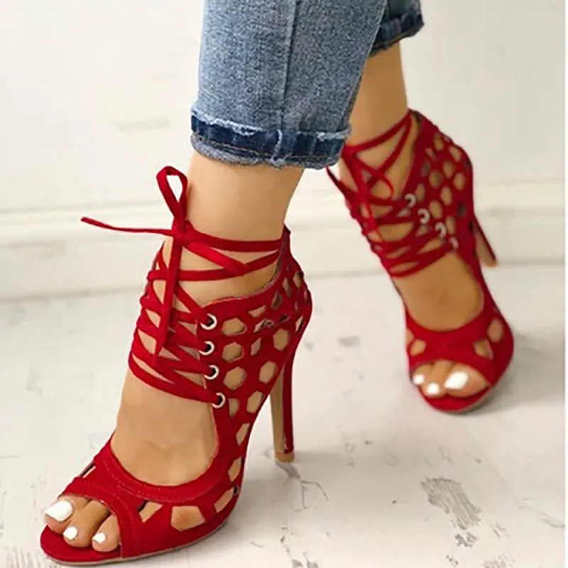 High Heels  Cross Strap Shoes