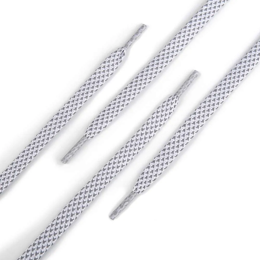 Ice White | Flat Reflective Laces
