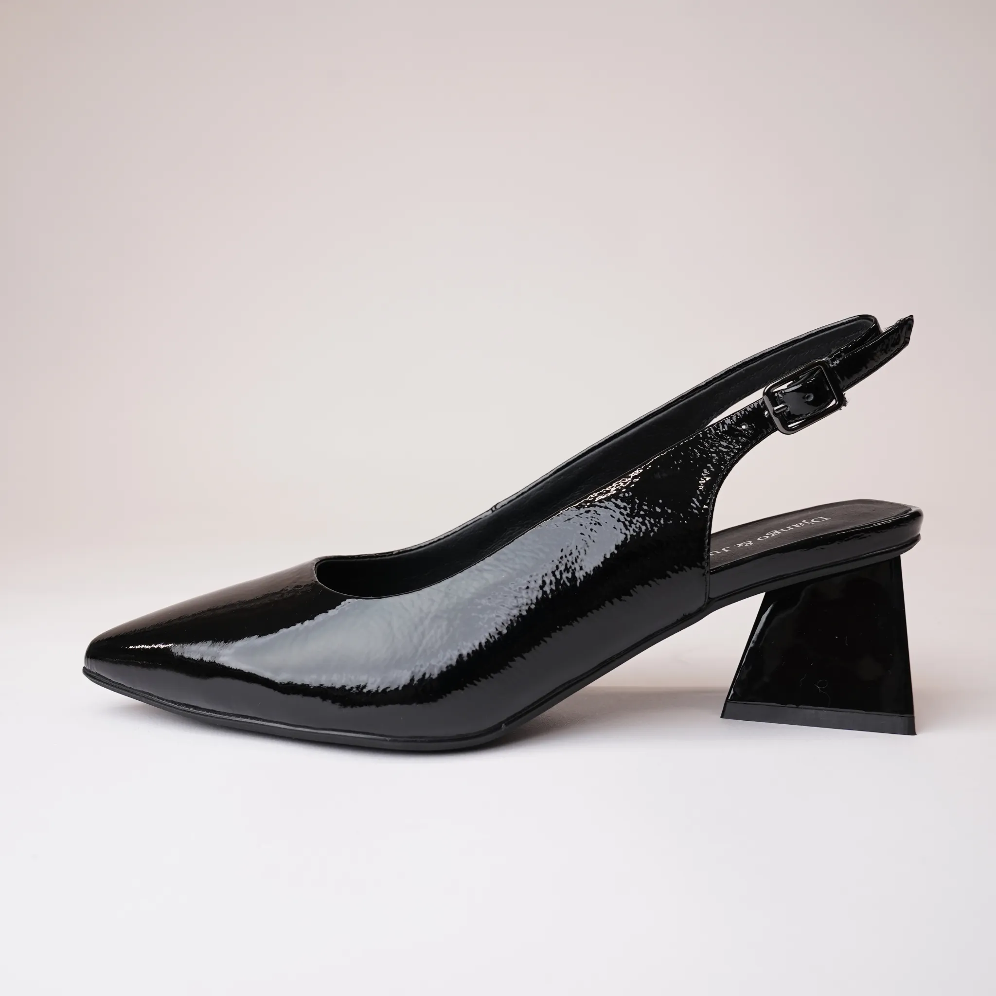 Ihop Black Patent Leather Heels