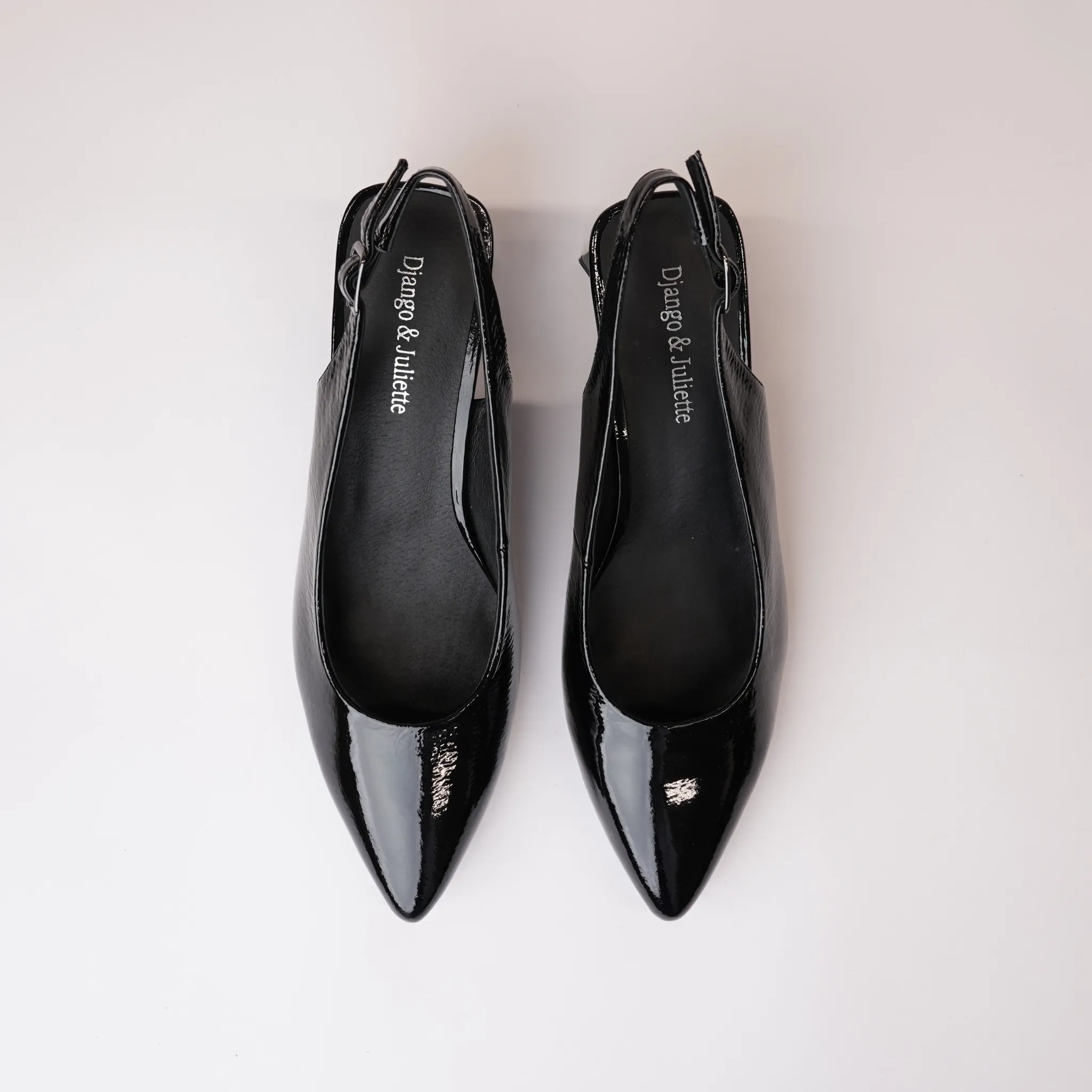 Ihop Black Patent Leather Heels