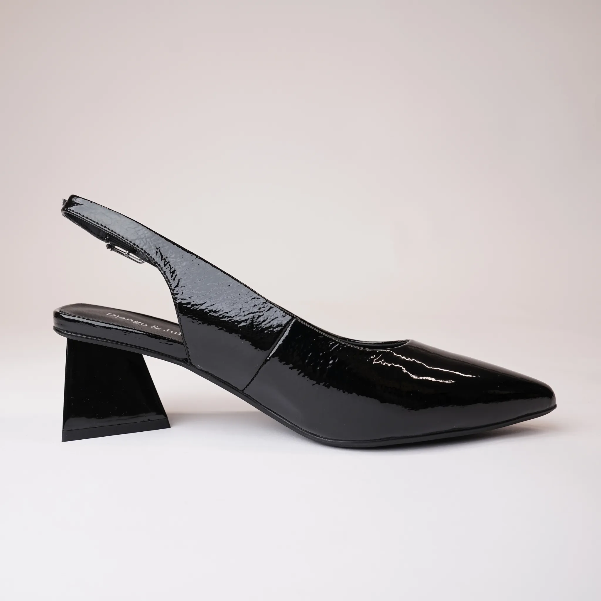 Ihop Black Patent Leather Heels