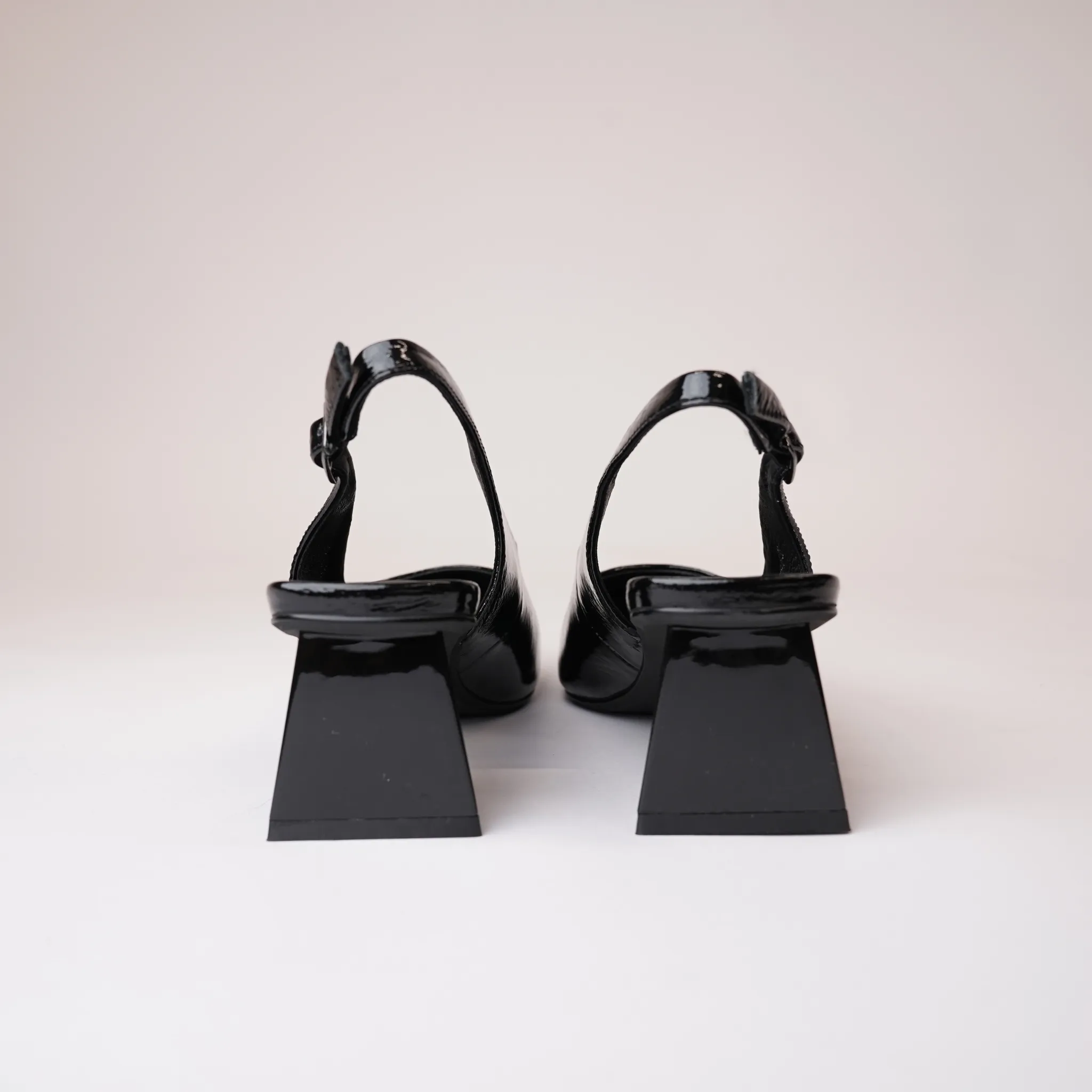 Ihop Black Patent Leather Heels