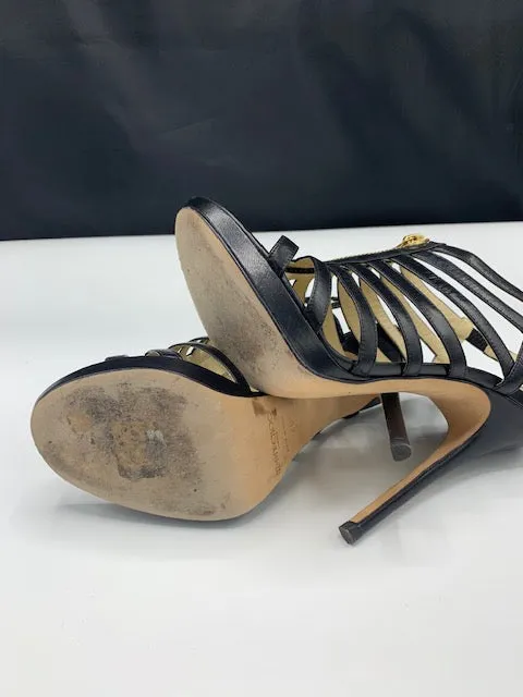 Jimmy Choo Black Glenys Cage Sandals