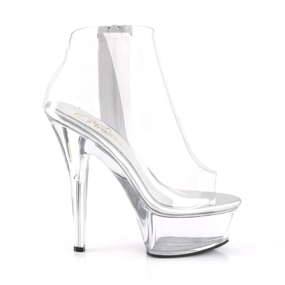 KISS-1023 Clear Ankle Peep Toe Boots