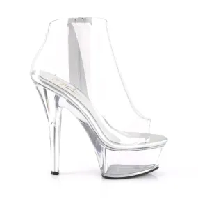 KISS-1023 Clear Ankle Peep Toe Boots