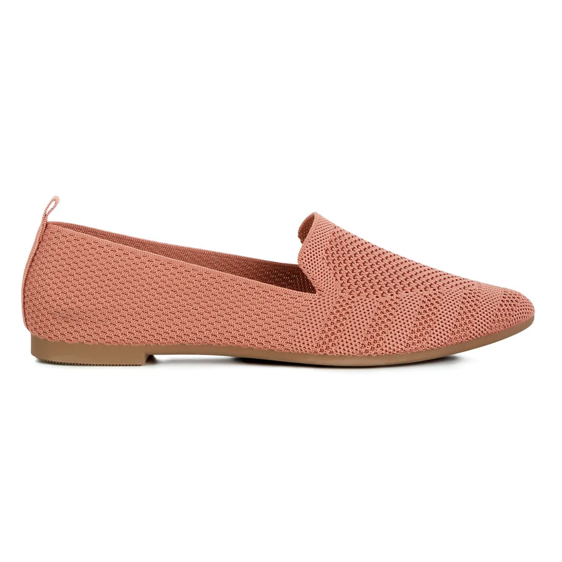 Knit Textile Solid Flats