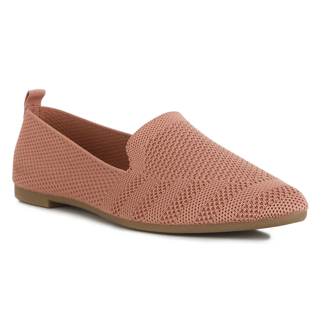 Knit Textile Solid Flats
