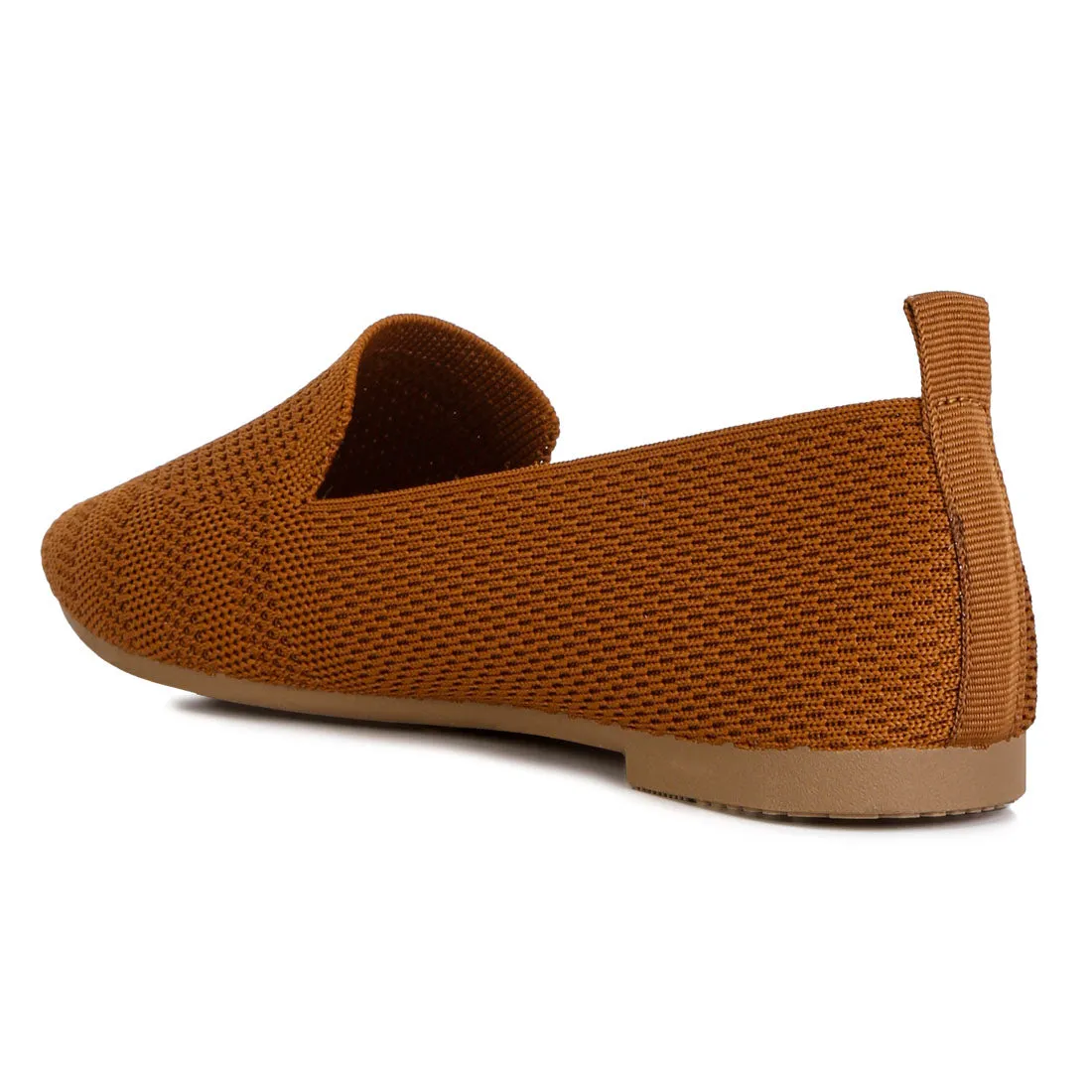 Knit Textile Solid Flats