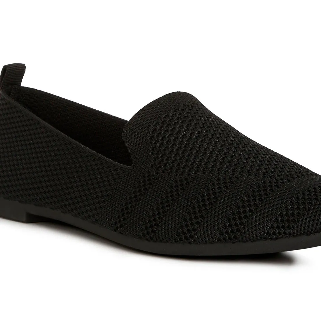 Knit Textile Solid Flats
