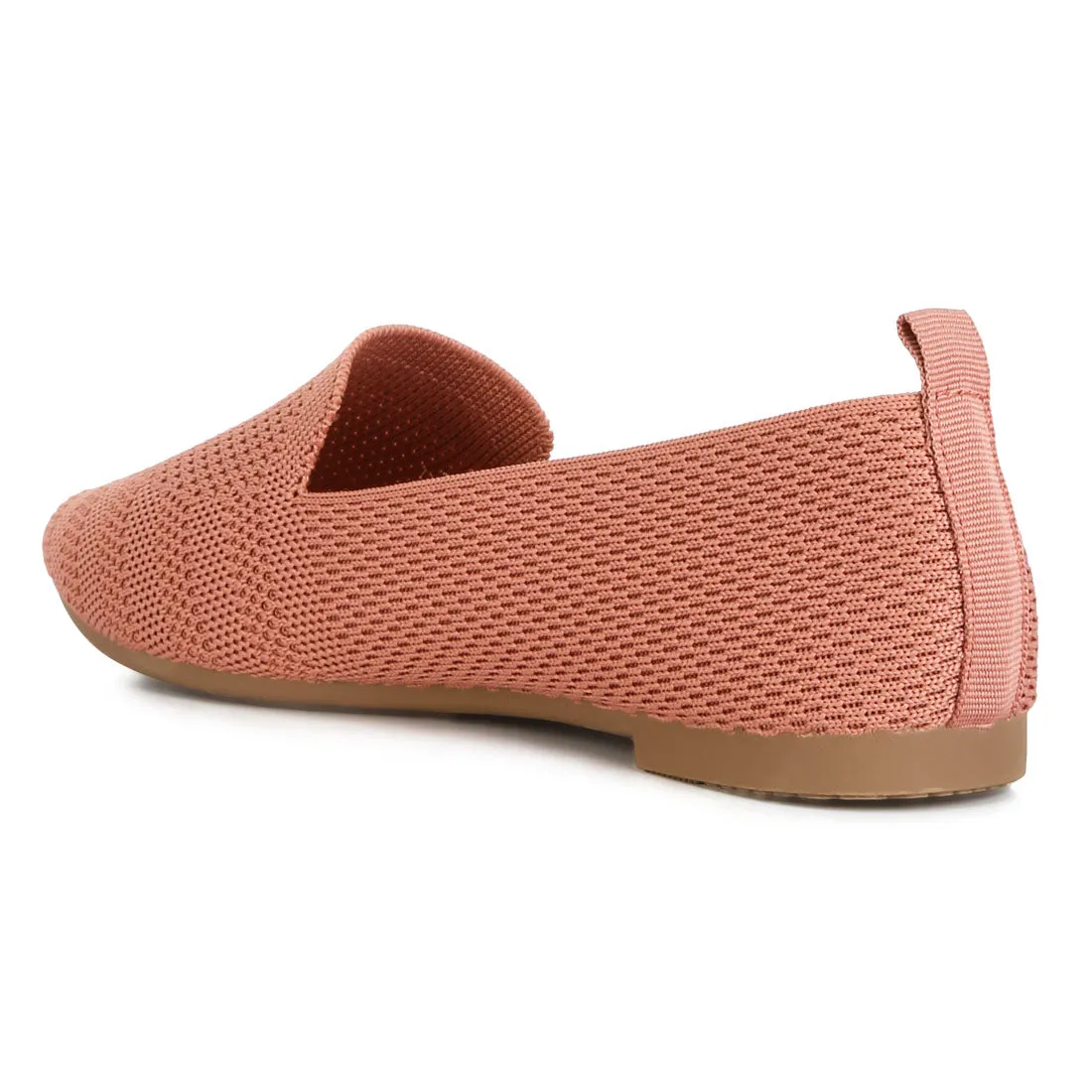Knit Textile Solid Flats