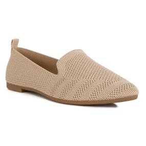 Knit Textile Solid Flats