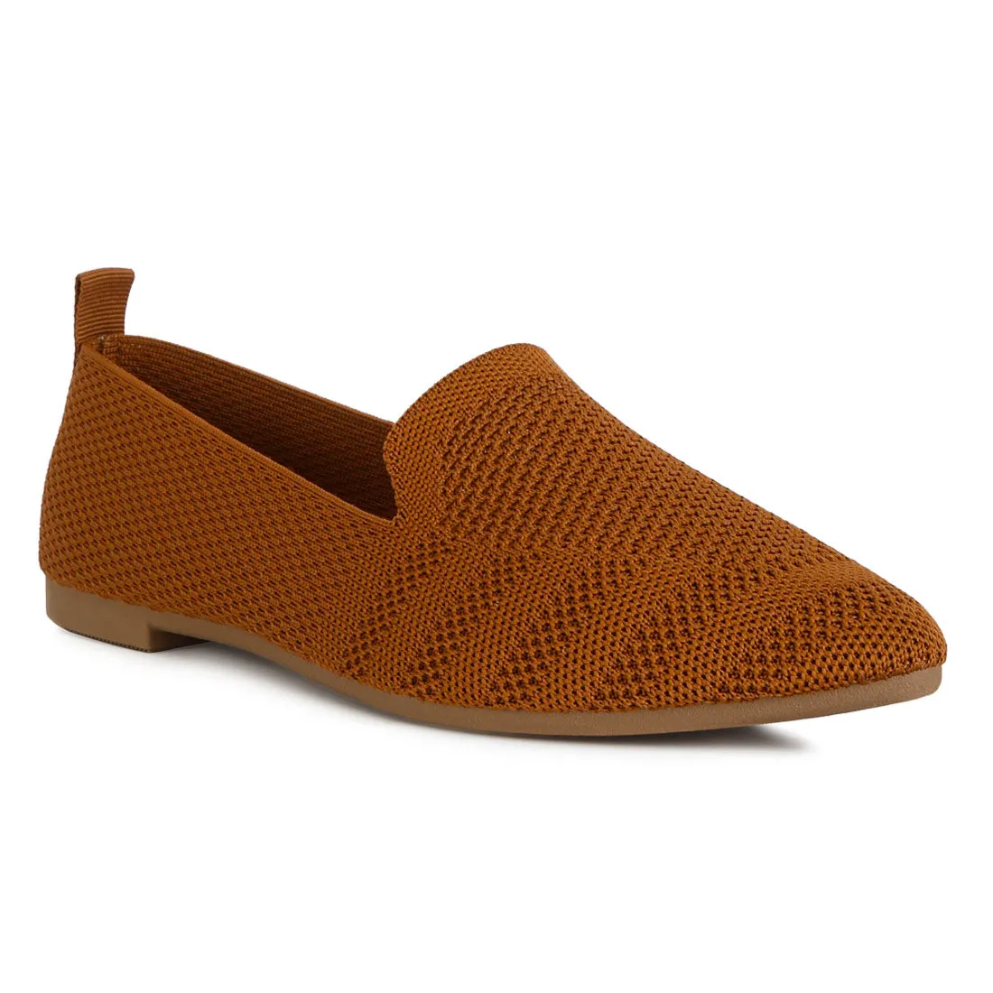 Knit Textile Solid Flats