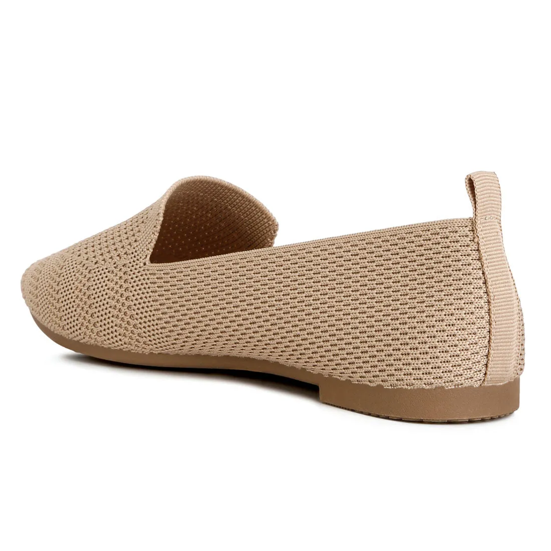 Knit Textile Solid Flats