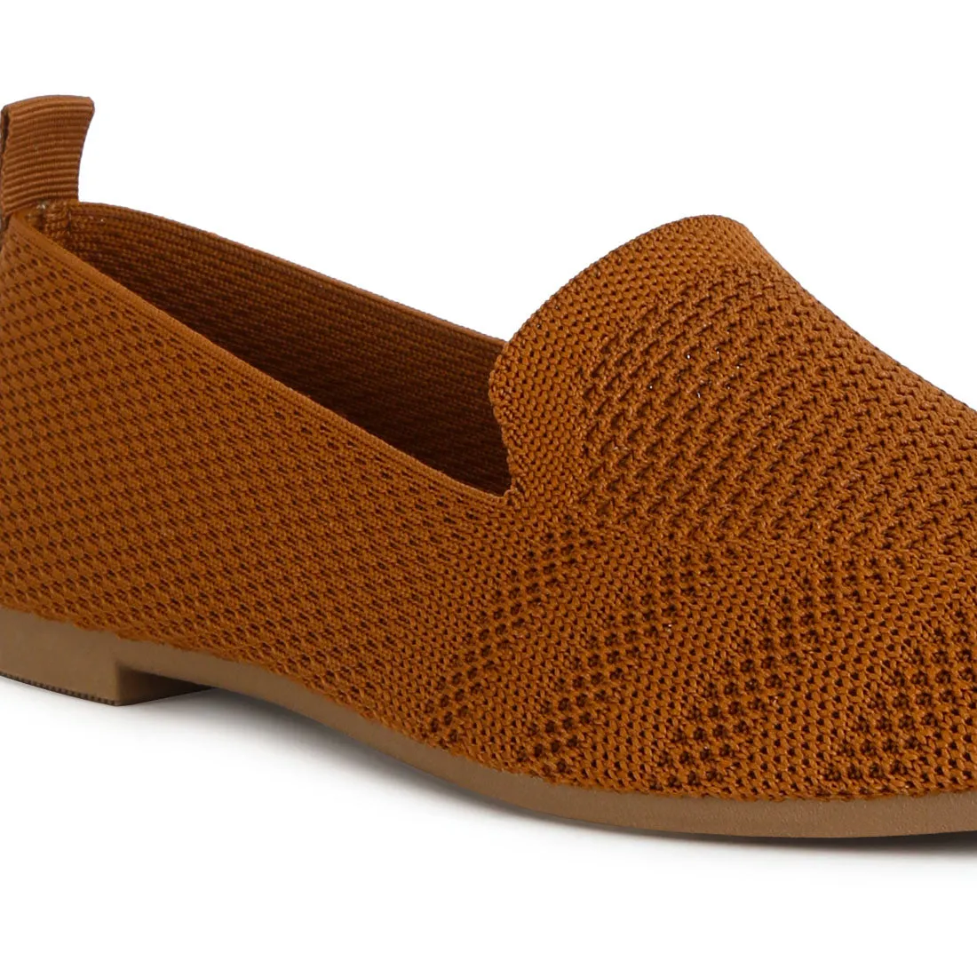Knit Textile Solid Flats