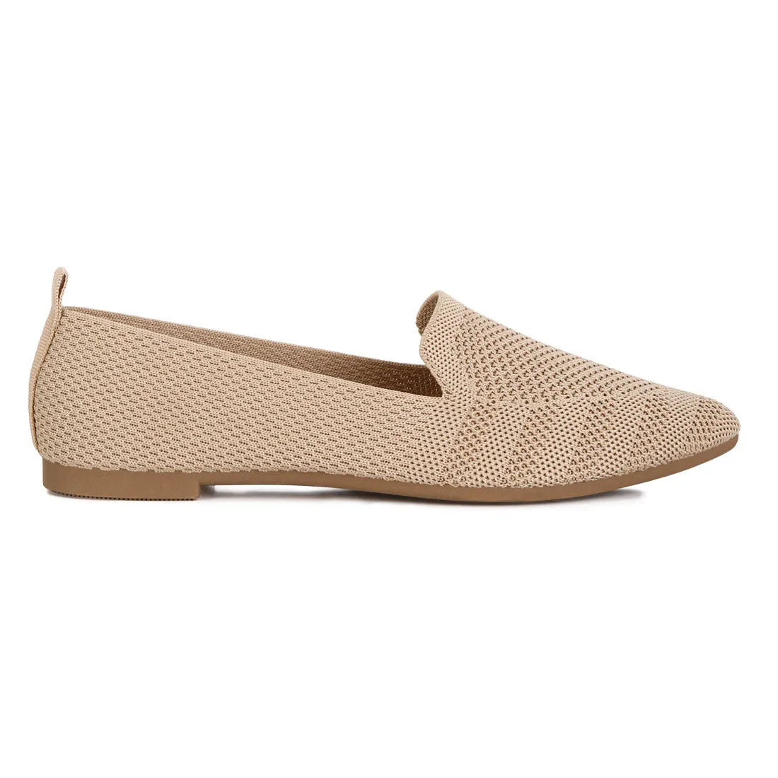 Knit Textile Solid Flats