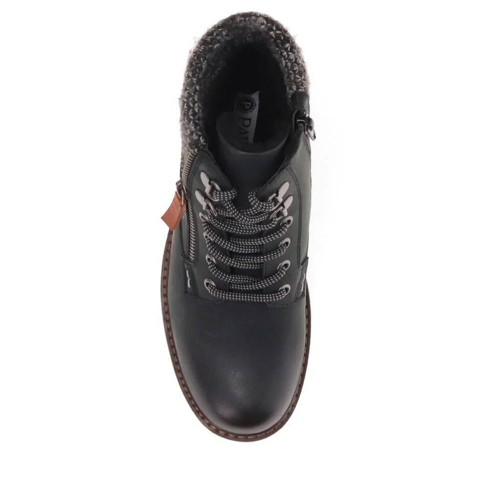 Knitted Cuff Ankle Boots - WBINS40246 / 326 519