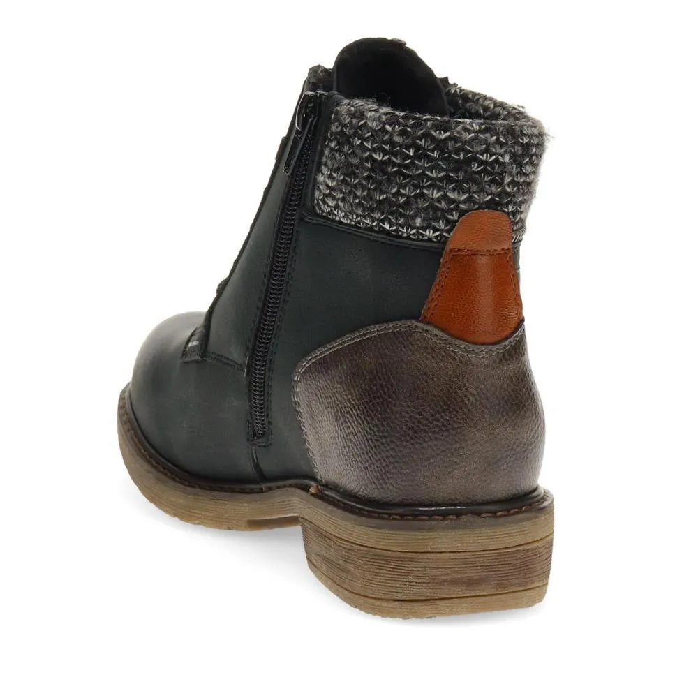 Knitted Cuff Ankle Boots - WBINS40246 / 326 519
