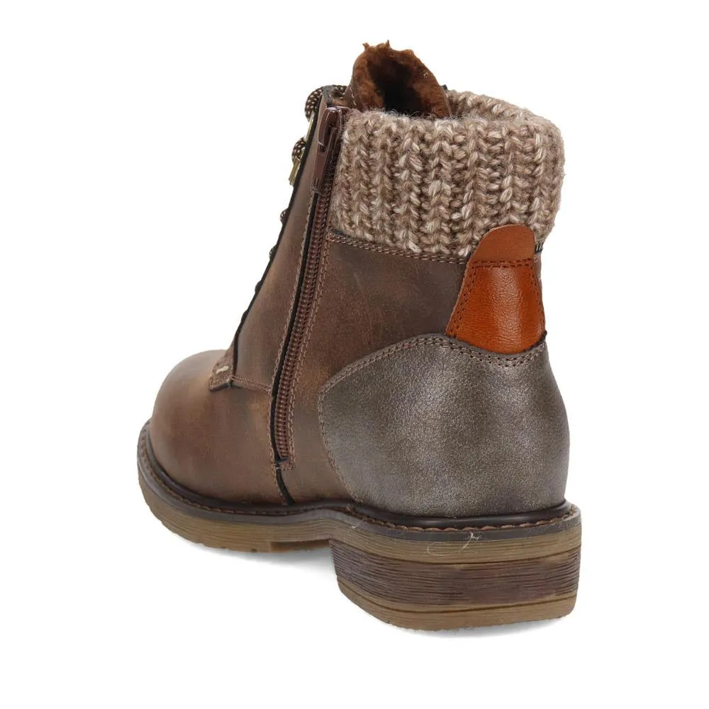 Knitted Cuff Ankle Boots - WBINS40246 / 326 519