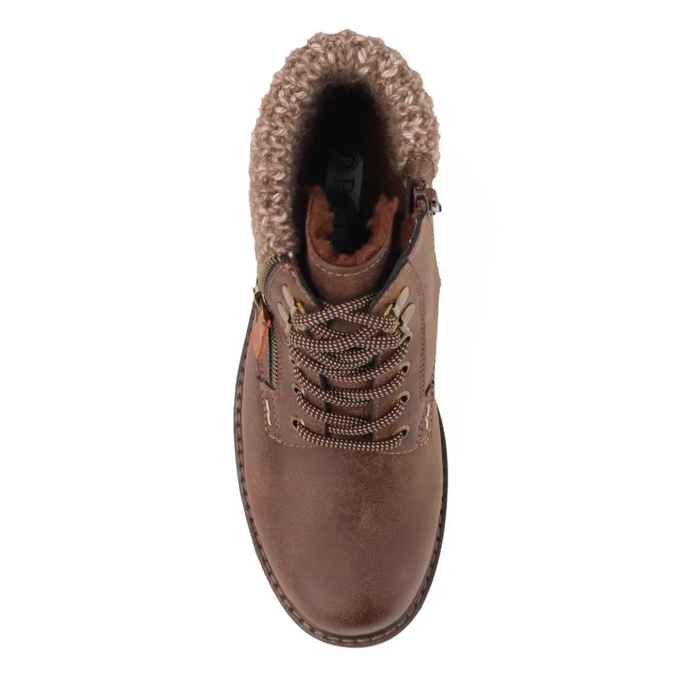 Knitted Cuff Ankle Boots - WBINS40246 / 326 519