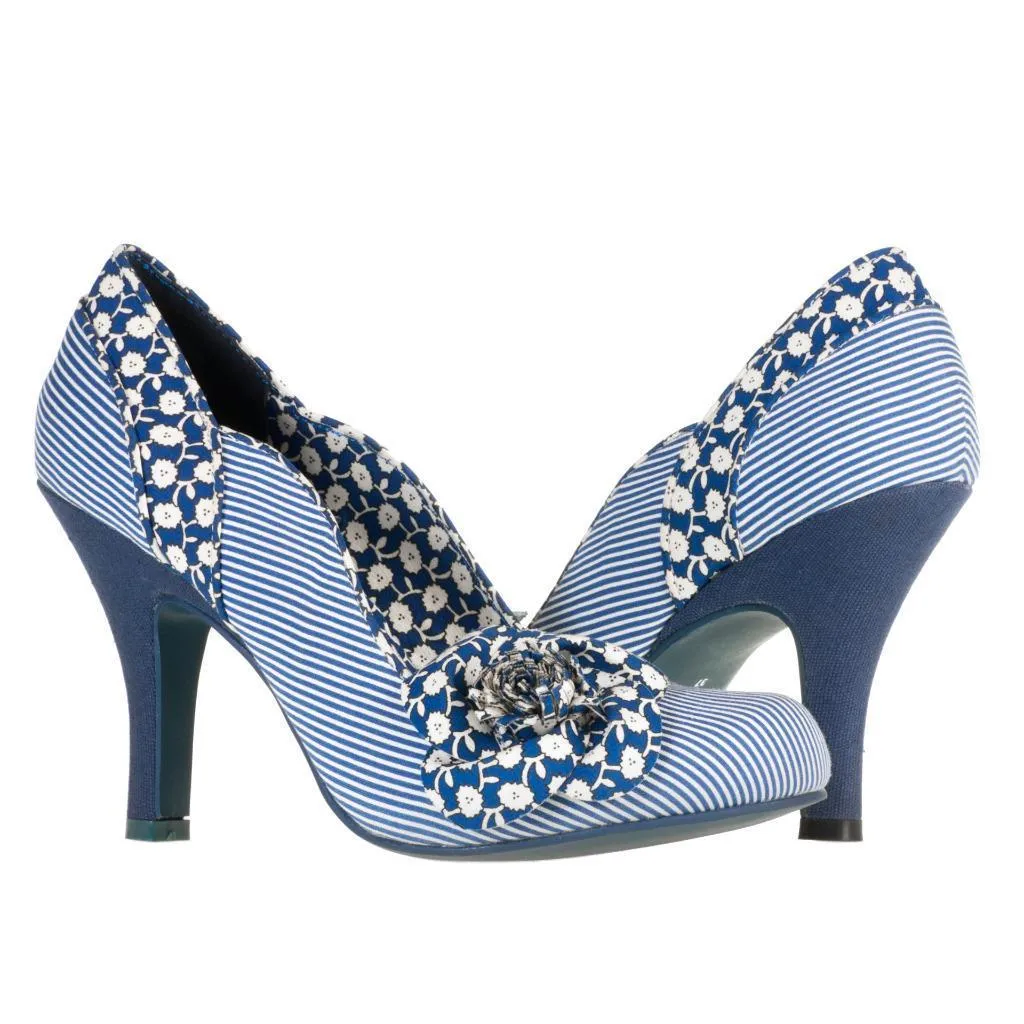 Maisie Blue High Heel Court Shoe & Matching Milan Bag by Ruby Shoo