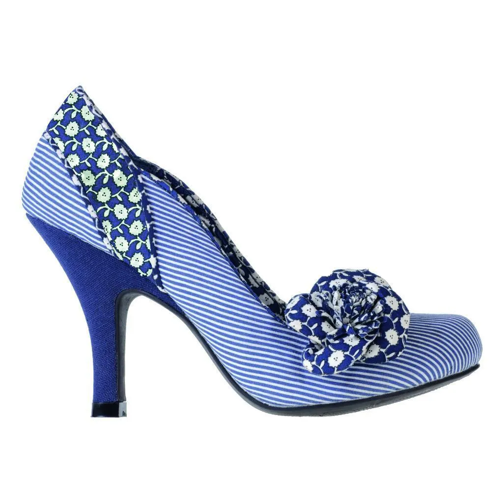 Maisie Blue High Heel Court Shoe & Matching Milan Bag by Ruby Shoo