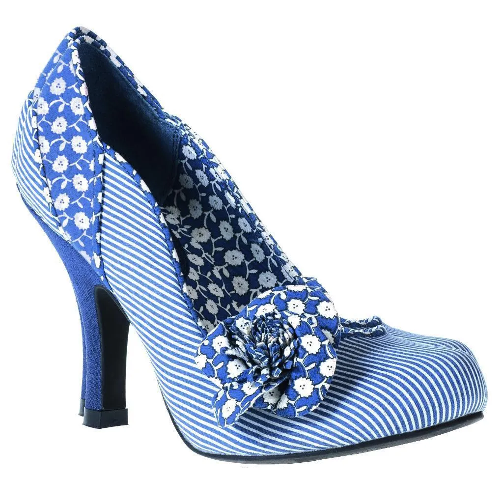 Maisie Blue High Heel Court Shoe & Matching Milan Bag by Ruby Shoo