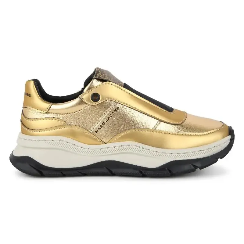 Marc Jacobs Gold Tone Chunky Slip on Sneaker