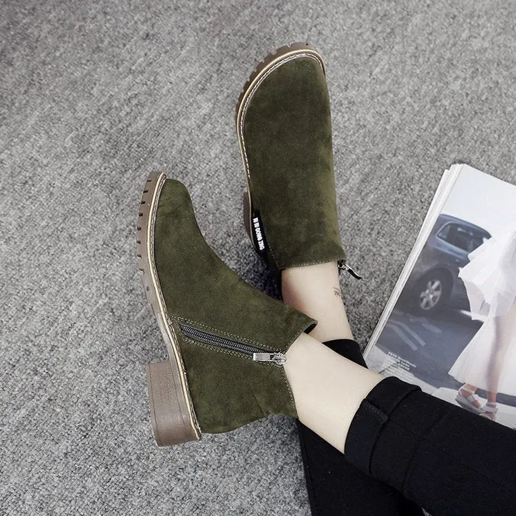 Owlkay Comfortable Fashionable Low-heeled Cotton Women's Boots
