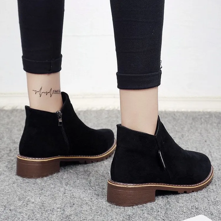Owlkay Comfortable Fashionable Low-heeled Cotton Women's Boots