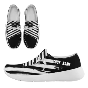 Personalized  America Flag Sneakers, Custom Patriotic Loafer Shoes,  Canvas Slip On Shoes,
FN018-24020303-3w