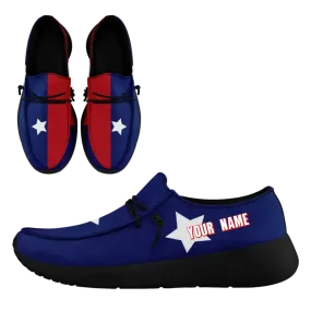 Personalized  America Flag Sneakers, Custom Patriotic Loafer Shoes,  Canvas Slip On Shoes,
FN018-24020303-5b
