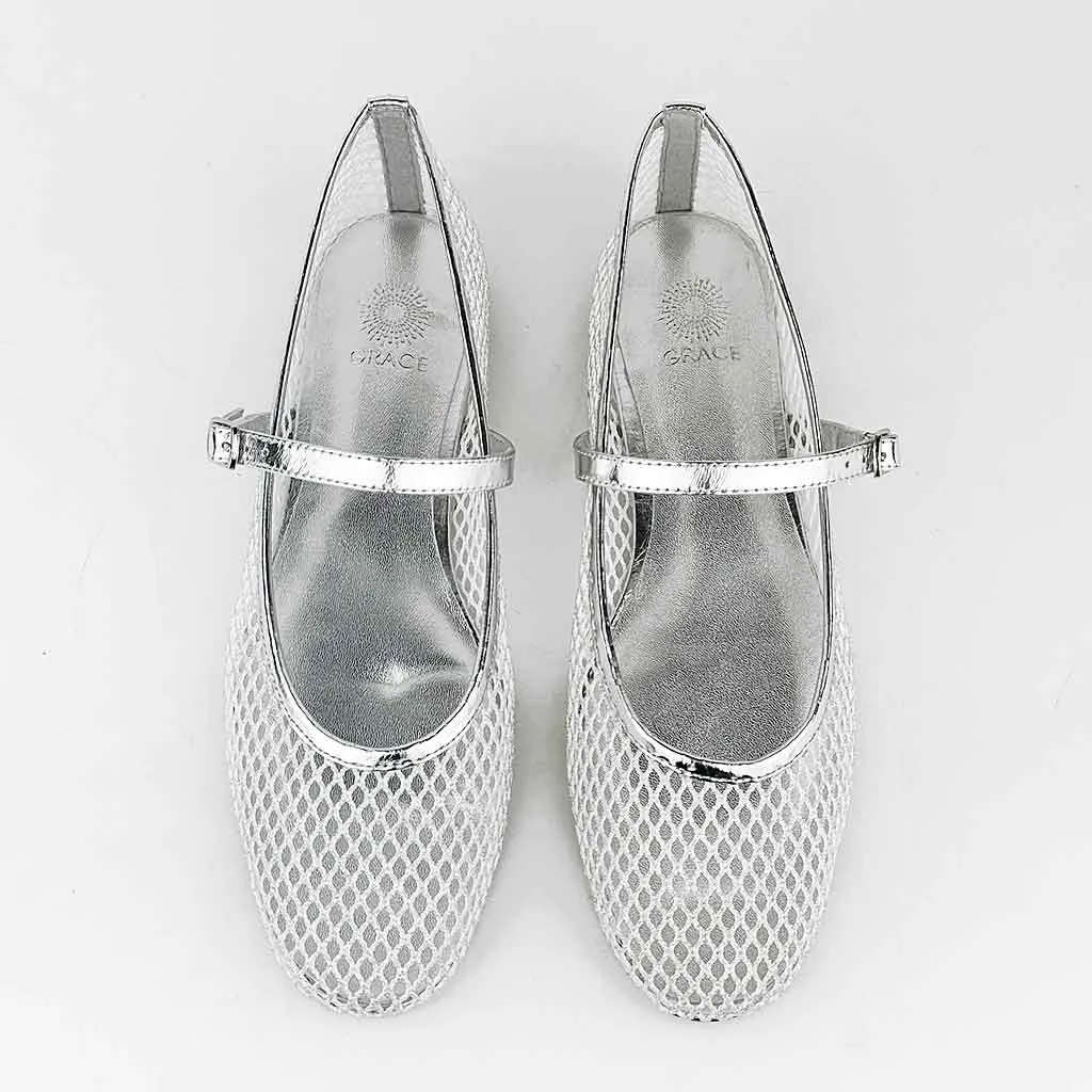 Perth Mesh Flat - Silver
