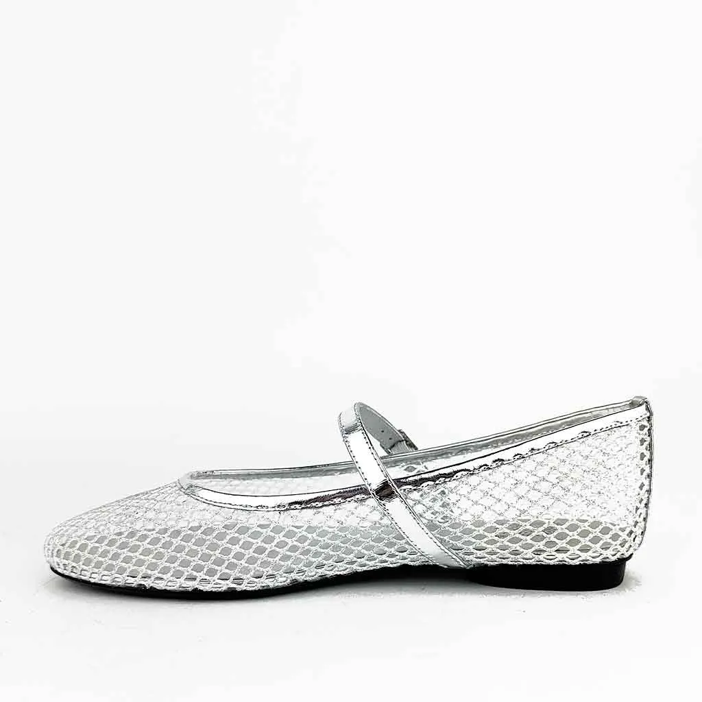 Perth Mesh Flat - Silver