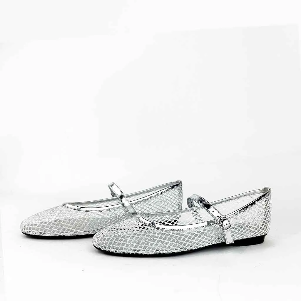 Perth Mesh Flat - Silver