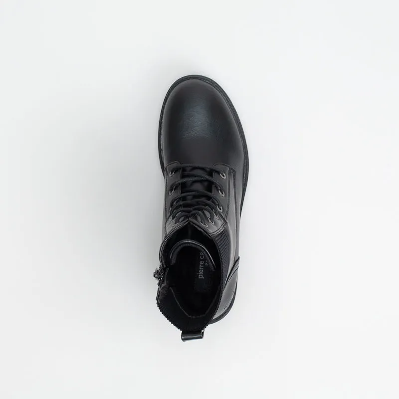 Pierre Cardin Women Lace Up With Elastic Boot _ 147593