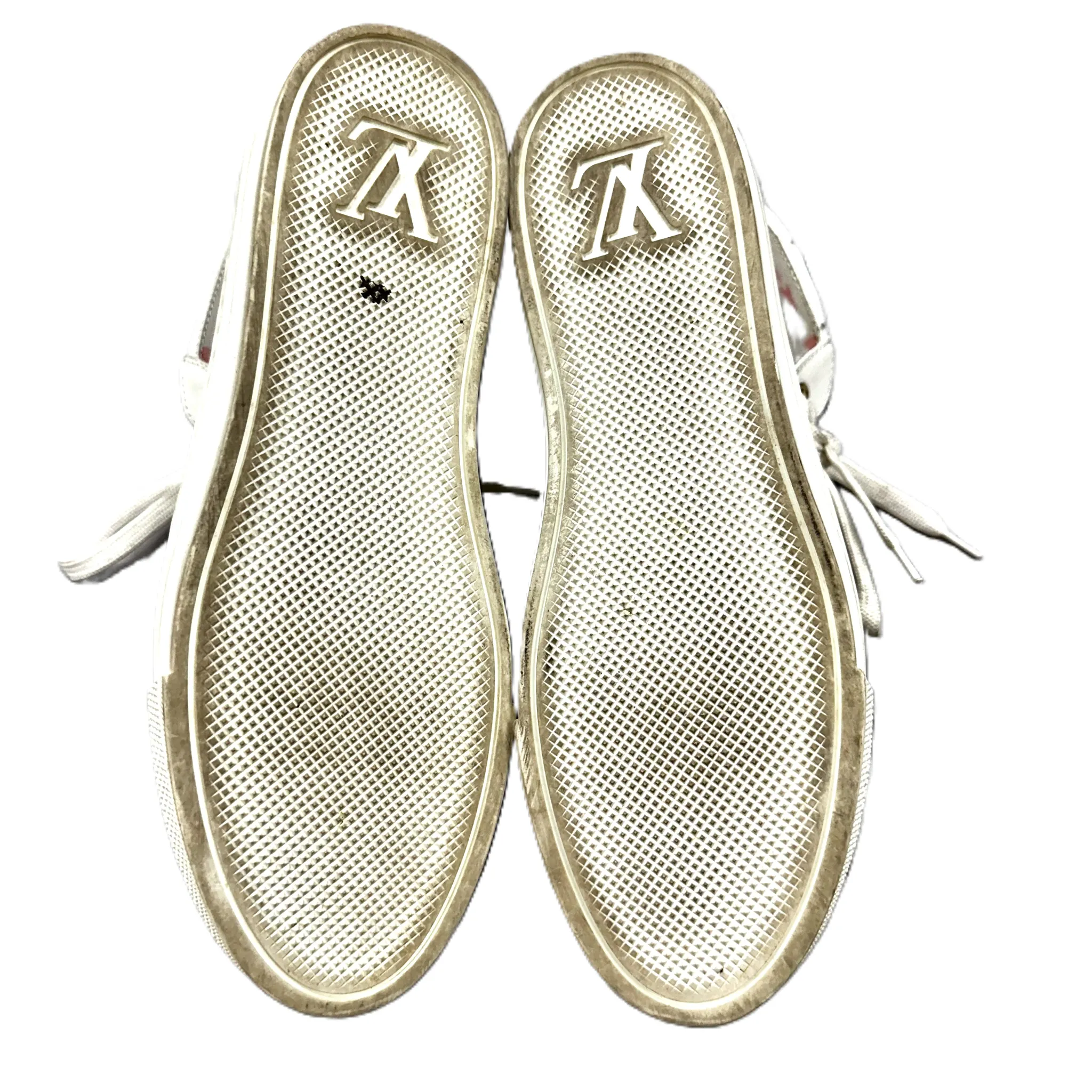 Pink & White Shoes Luxury Designer By Louis Vuitton, Size: 8.5