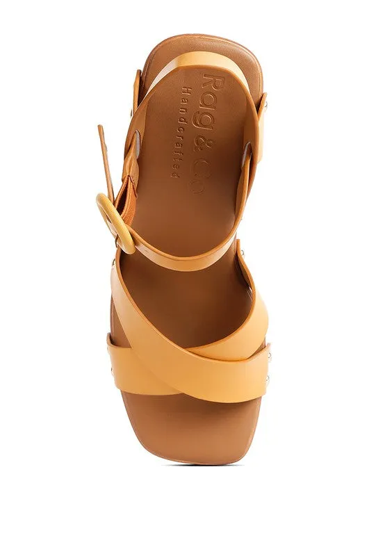 RAG & Co. Cristina Cross Strap Embellished Heels
