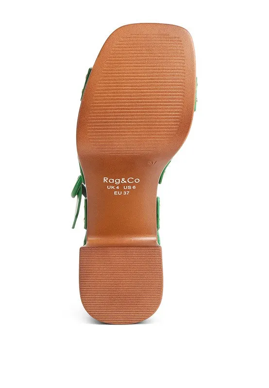 RAG & Co. Cristina Cross Strap Embellished Heels