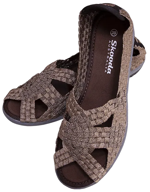 Skooda Sandals Shimmer Bronze