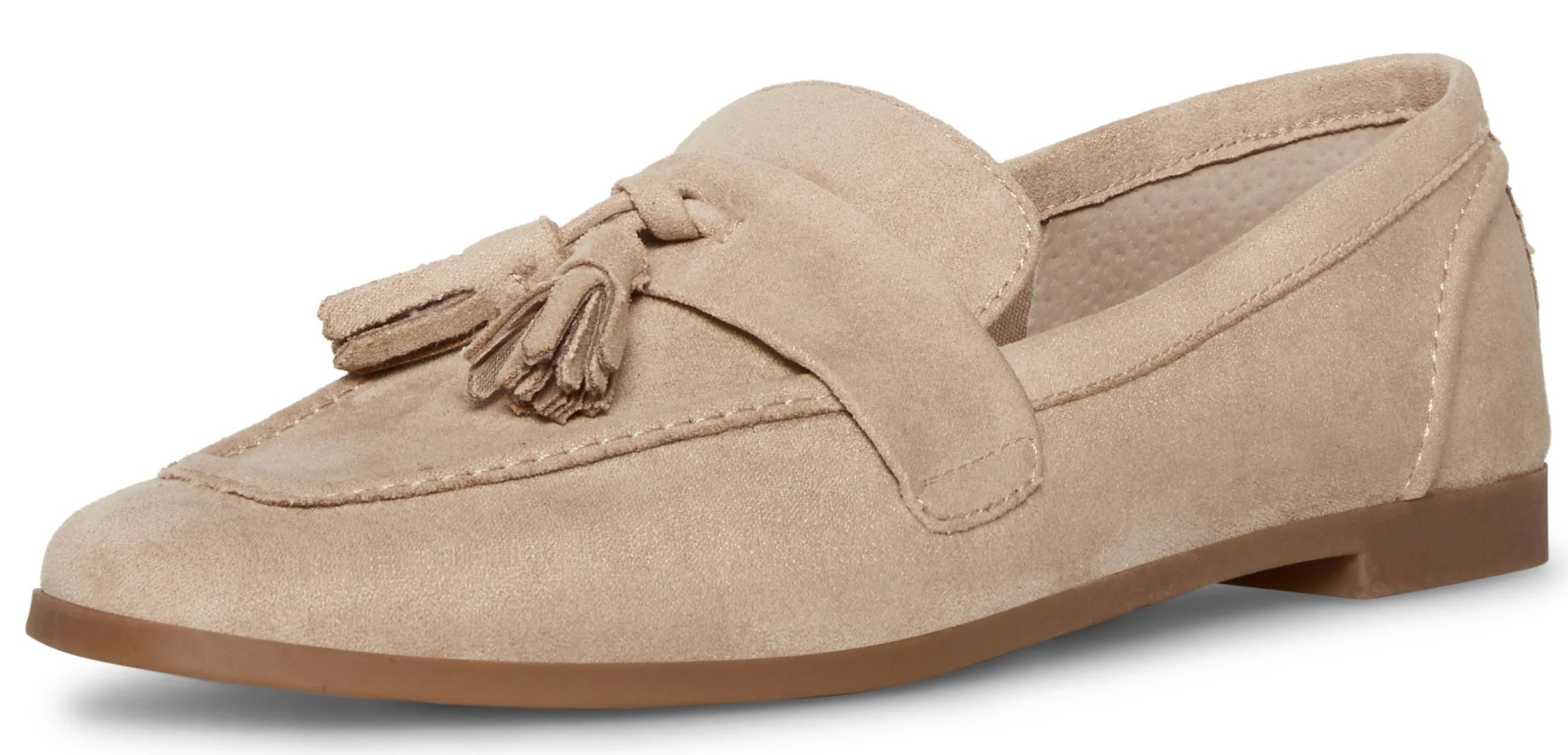 Steve Madden Colorado Tan Squared Toe Slip On Tassel Loafer Dress Flats Shoes