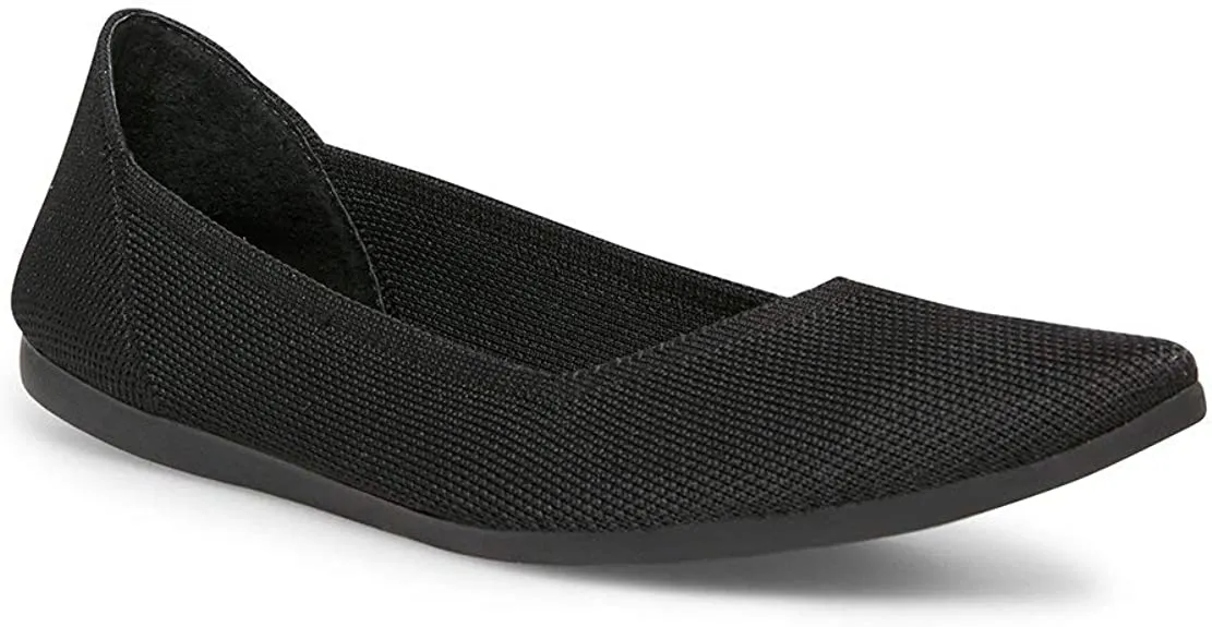 Steve Madden Rosy Pointy Toe Slip-On Flats Black Fitted Flats