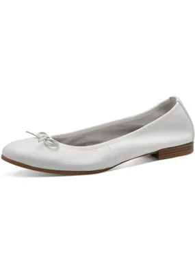 Tamaris Audrey Leather Ballerinas White