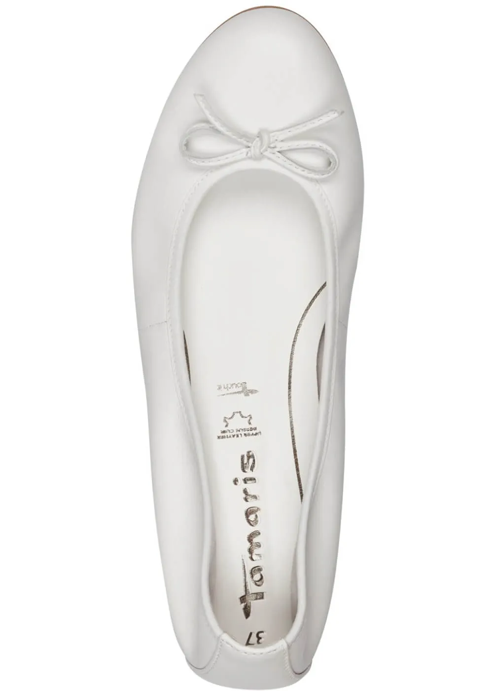 Tamaris Audrey Leather Ballerinas White