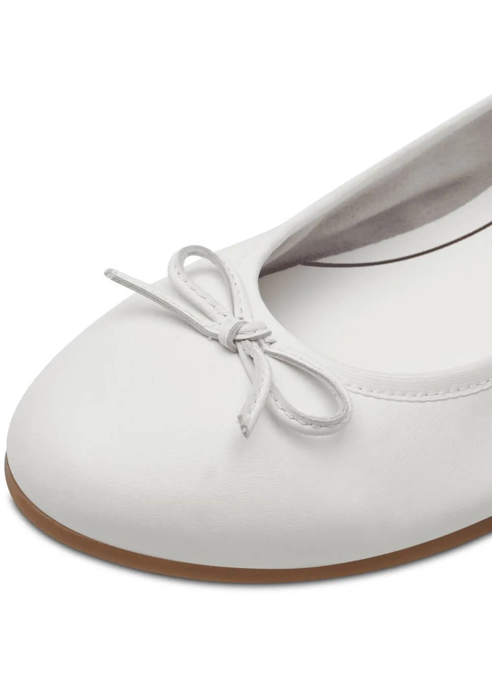 Tamaris Audrey Leather Ballerinas White