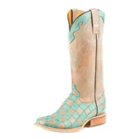 Tin Haul Western Boot Womens 13" No Evil Checker 14-021-0007-1277