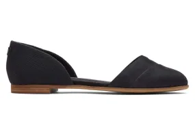 TOMS Womens Juttidorsay Flat - Black