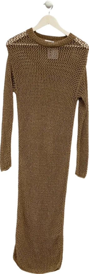 Topshop Khaki Knit Dress UK XS