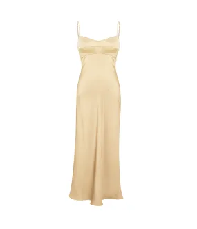 Waterlily Midi Dress in Golden