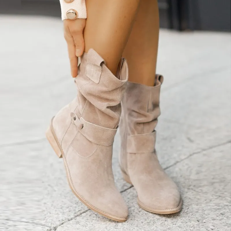 Women's Suede Slouchy Ankle Boots | Chic & Comfortable