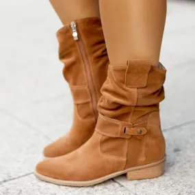Women's Suede Slouchy Ankle Boots | Chic & Comfortable